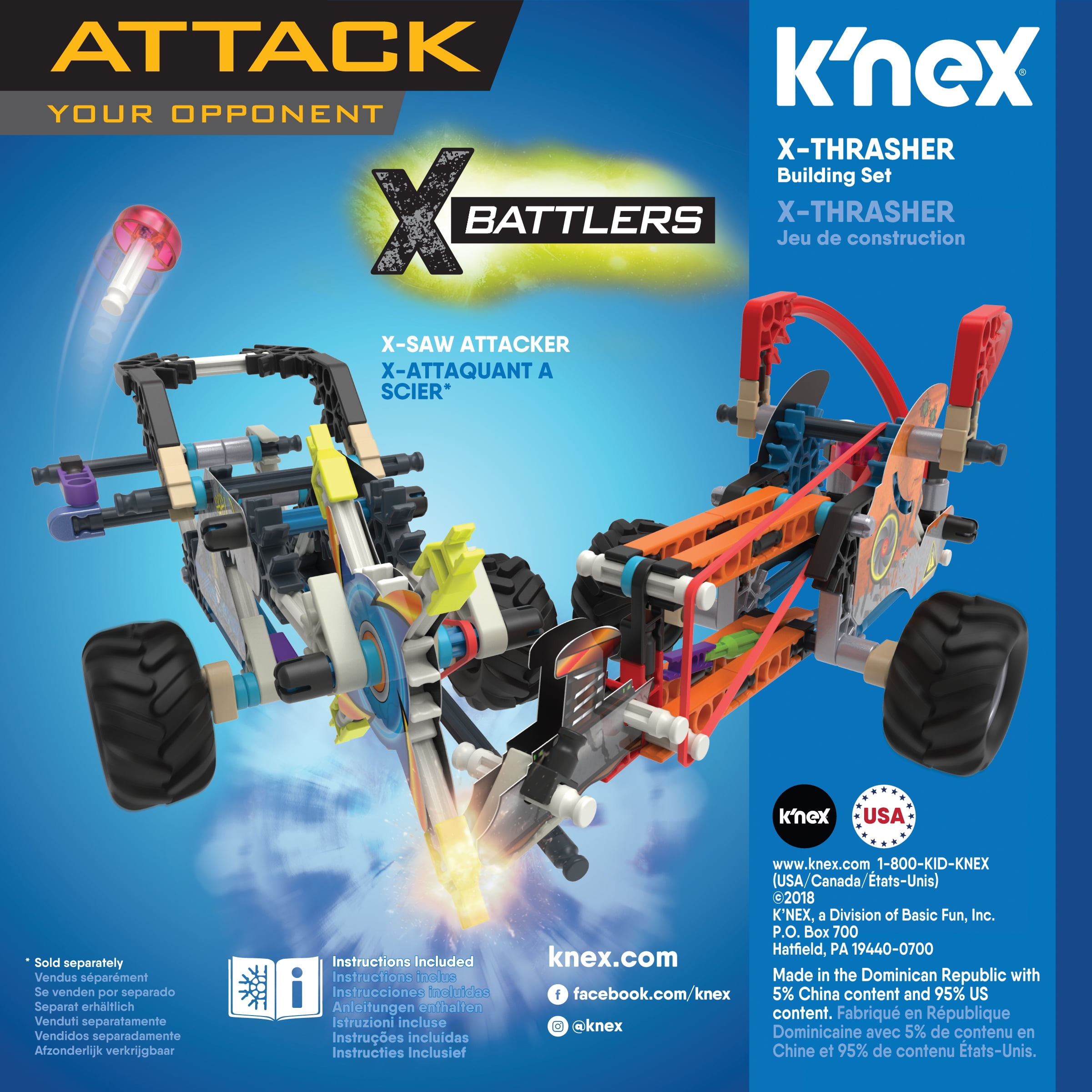 その他 XNET EXO Full set K'NEX X-Battlers X-Saw Attacker Building Set, Battle Toy