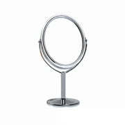 TOP Dream Furniture LLC Desk Type Double Side Cosmetic Makeup Mirrors with 1:2 Magnifying Function Mirrors, Oval