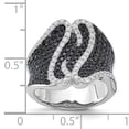 thumbnail image 3 of Brilliant Embers Sterling Silver  Fancy Black & Clear CZ Ring, 3 of 5