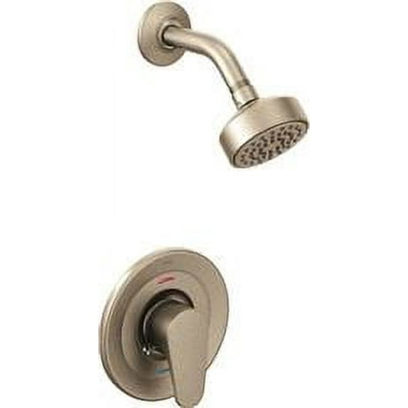 Edgestone Single-Handle Shower Trim Kit With Water-Saving Showerhead, 1.75 Gpm, Brushed Nickel