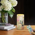 thumbnail image 2 of COEQINE Hummingbird Pink Flower LED Flameless Candles Battery Operated Candles with Remote Control Timer Violet Blue Flickering Wick Pillar Tealight for Coffee Table Desktop Decor, 2 of 7