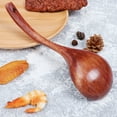 thumbnail image 3 of Wooden Soup Ladle Curved Handle Serving Scoop Kitchen Utensil Tableware for Home Restaurant, 3 of 6