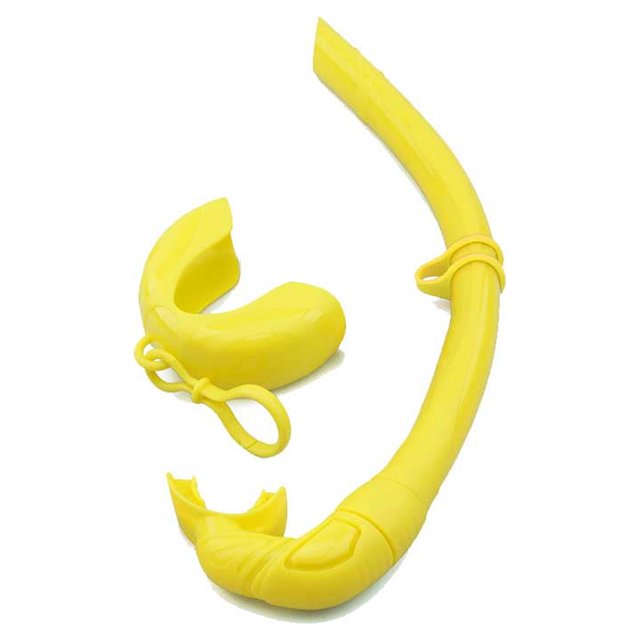 Toystoory Tubo de esnórquel plegable subacuático profesional para hombres y mujeres con caja de almacenamiento, manguera de respiración Deportes acuáticos Amarillo