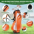 thumbnail image 4 of XDriveMax 8-Pieces Complete Golf Club Set for Women Includes Stand Bag with Rain hood , Fairway Wood Head Covers, Hybrid, Irons and Putter, Orange-Right Handed, 4 of 7