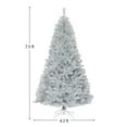 thumbnail image 4 of Costway 7.5Ft Hinged Unlit Artificial Silver Tinsel Christmas Tree Holiday w/Metal Stand, 4 of 10