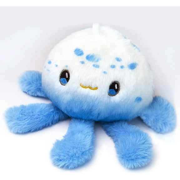 Blue and White Stuffed Sea Animal, Jellyfish Plush Toy,Ocean Stuffed Animals Toys for Ocean Lovers, Unique Cute Gift, Bedroom Decor, Birthday Gift (11.8 Inch)