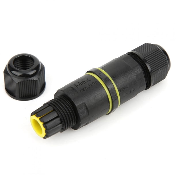 Conector de cable de caja de conexiones, 2 piezas Conector de cable de clavija impermeable IP68 para exteriores Conector de cable eléctrico Funcionalidad versátil