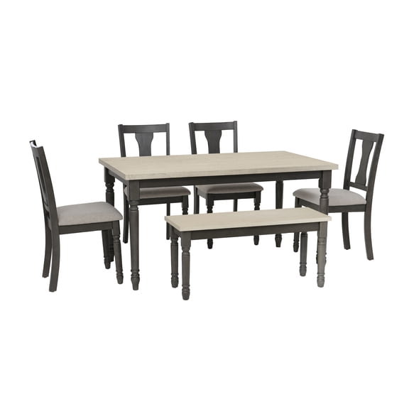 Powell Willow 6 PC Grey Dining Set