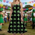 thumbnail image 5 of COMVALUE Women's St Patricks Day Print Dress Sleeveless Shamrock Dress in Irish Festivals Party 2026 (Black, L), 5 of 6