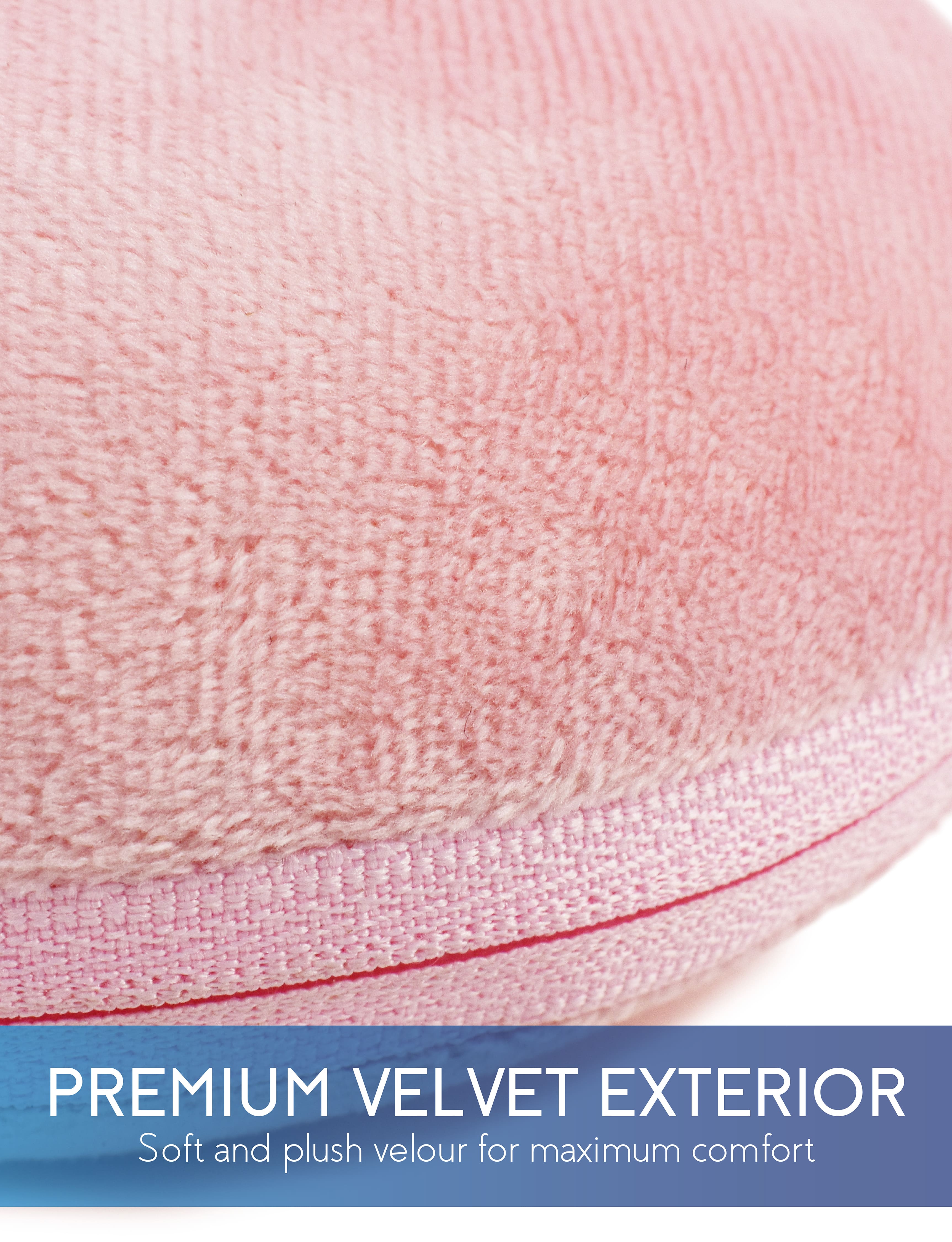 Zyllion Shiatsu Back & Neck Massager 3D Kneading Massage Pillow with Heat for Muscle Pain, Pink