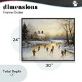 thumbnail image 4 of Stupell Industries Traditional Vintage Winter Ice Skaters Black Framed Giclee Art, 30 x 24, by Arlington Prints, 4 of 8
