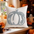 thumbnail image 4 of Fall Halloween Pumpkin Tufted Throw Pillow Cover Embroidered Decorative Cushion Cover Holiday Couch Sofa Bed Home Decor Pillowcase, 4 of 6
