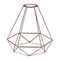 thumbnail image 3 of Pantalla de luz colgante Forma de diamante Práctica bombilla Jaula Guardia Soporte vintage Adorno Industrial para techo Sala de estar Café Dormitorio Fernando Pantalla de techo, 3 of 7