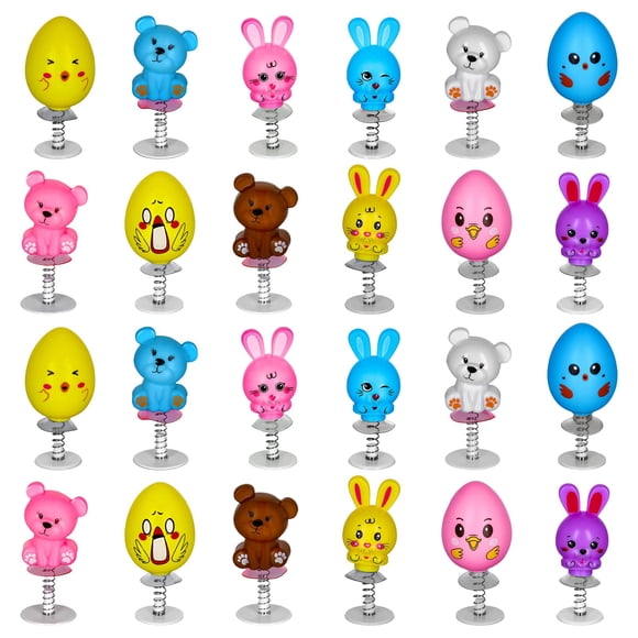 Rellenadores de cestas de Pascua Jumping Popper Toys MGParty, 24 unidades