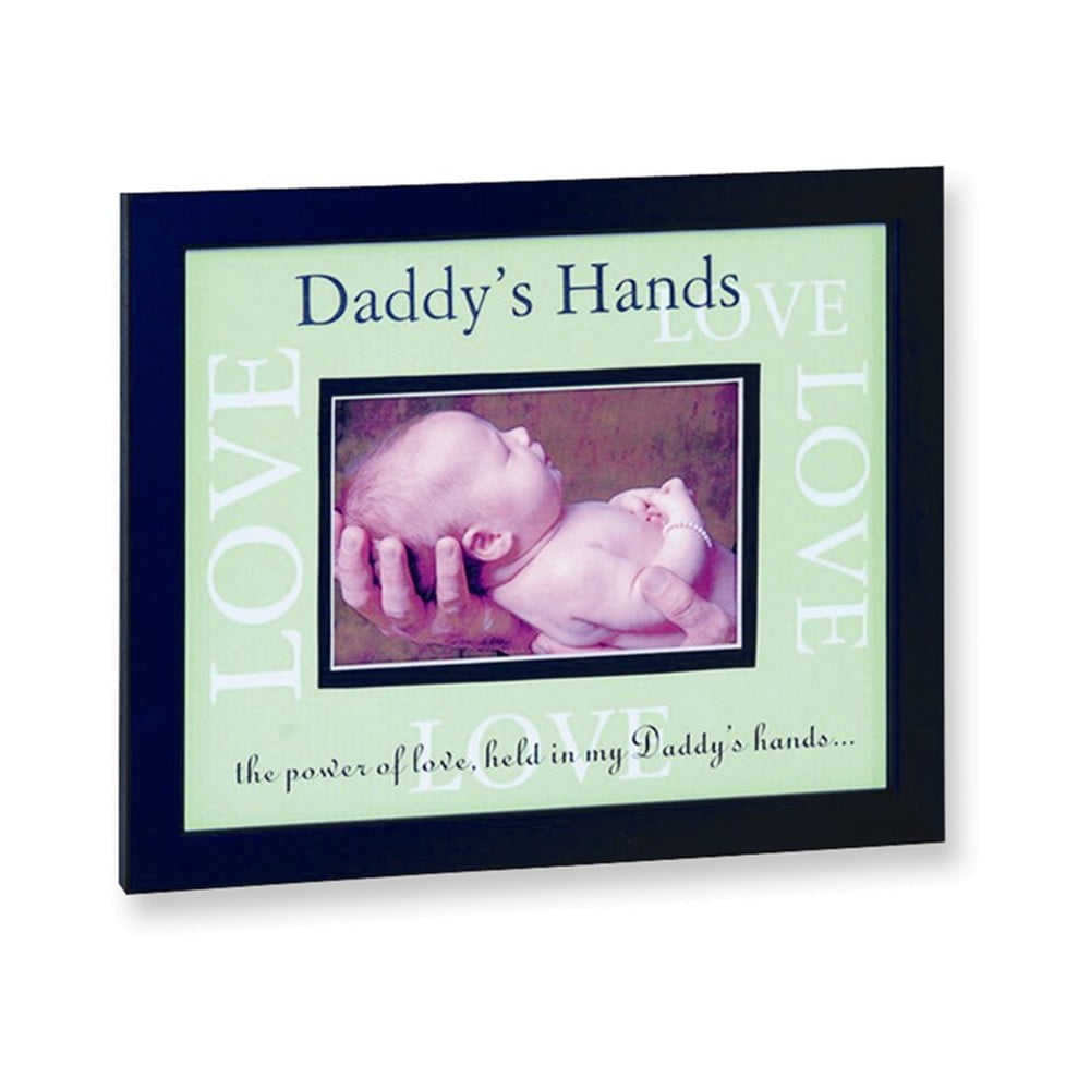 Daddys Hands Love 6x4 Black Photo Frame