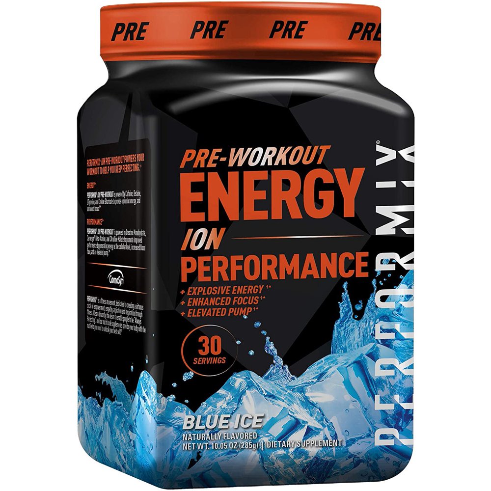 Performix ION PreWorkout Powder, Blue Ice, 30 Servings