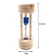 thumbnail image 5 of Decoración Reloj de arena de madera de 3 minutos, reloj de arena para cepillarse los dientes, juguetes para niños (azul) Tmvgtek Original, 5 of 5
