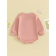 thumbnail image 4 of Bagilaanoe Baby Girl Oversized Romper Sweatshirt Newborn Long Sleeve Bodysuits Letter Print Pullover 3M 6M 12M 18M 24M Infant Casual Tee Tops, 4 of 9