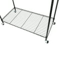 thumbnail image 3 of Resenkos Heavy Duty Clothes Garment Rack Systems with Wheels and Shelf, Carbon Steel, Black, 3 of 6