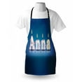 thumbnail image 3 of Anna Apron Birthday Candles with Little Stars in Shape of Letters Newborn Girls Name, Unisex Kitchen Bib Apron with Adjustable Neck for Cooking Baking Gardening, Blue and Multicolor, by Ambesonne, 3 of 3