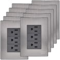 thumbnail image 1 of Placa Armada Inoxium3COxford 10Pzas Contactox3 125-250VCA 15A 50/60Hz Plateado/Oxford Acero Inoxidable/PC., 1 of 5