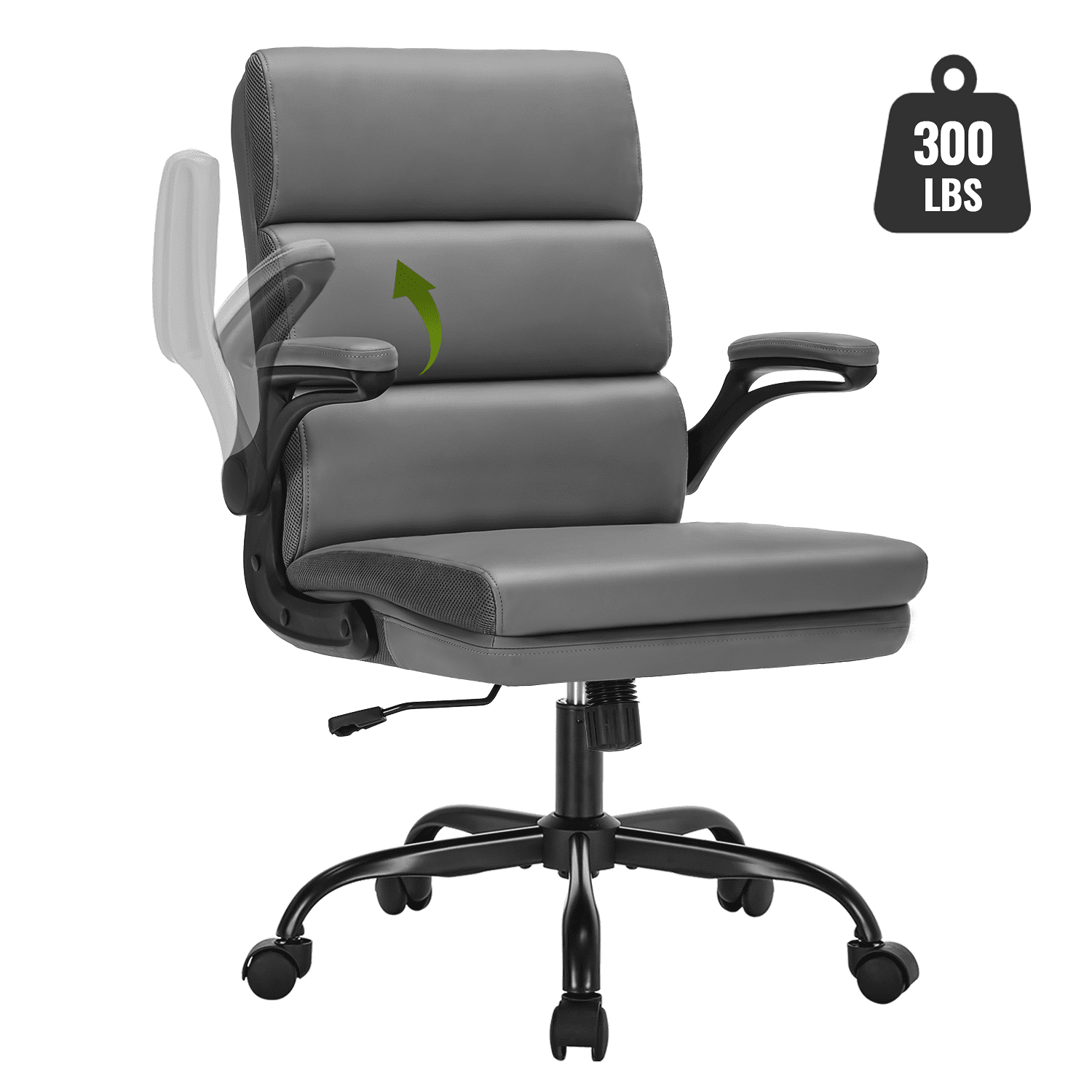 TMV Ergonomic High Back Gaming Chair - Adjustable Desk Office Chair with Lumbar Support, Perfect as Computer Desk Chair，Grey