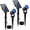 Blue, variant on Solar Spot Lights Outdoor, Solar Landscape Spotlights IP65 Waterproof 9.8ft Cable, Auto On/Off Outdoor Wall Lights for Garden Yard Driveway Porch Walkway Pool (1-in-1 3000K Warm White 4 Pack)