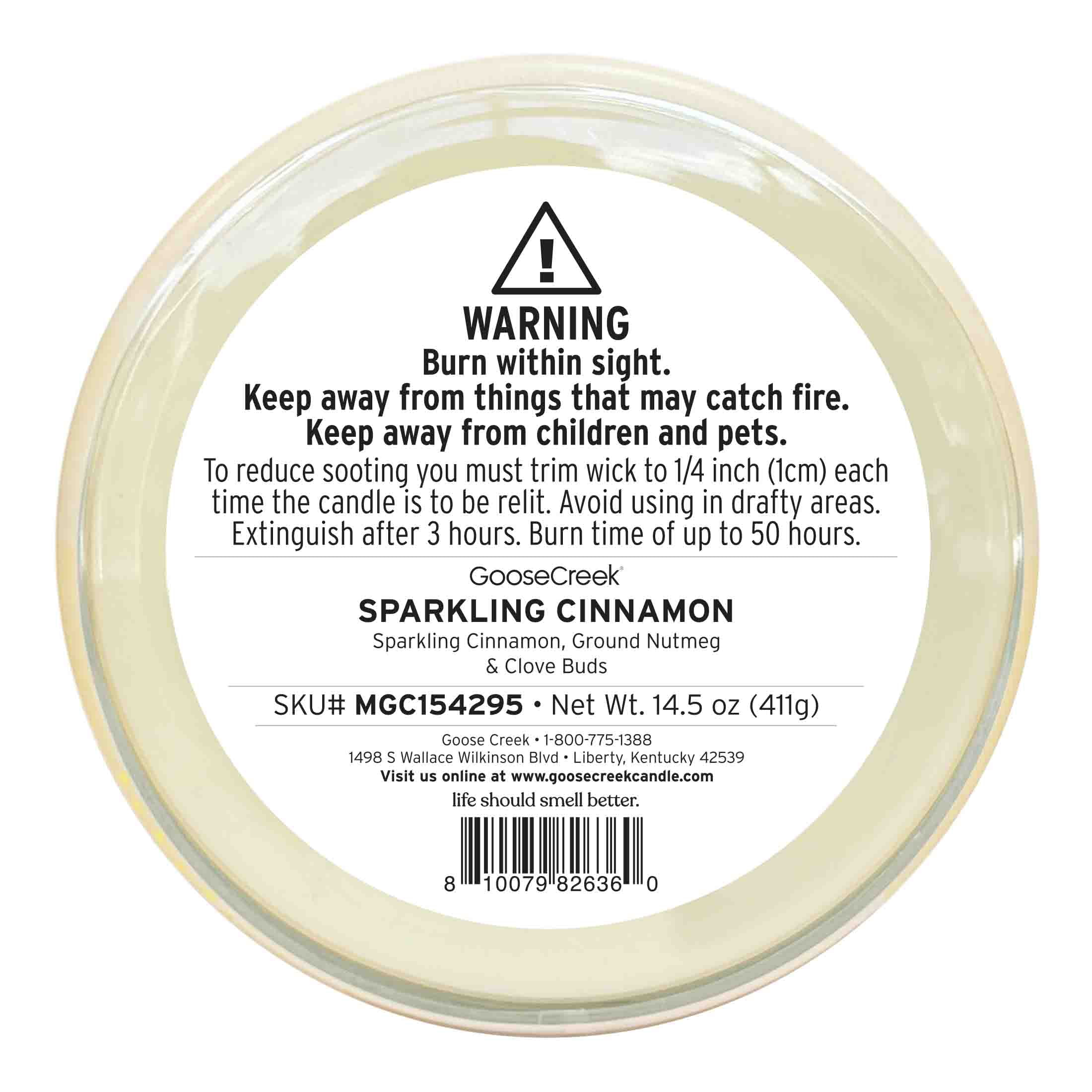 Goose Creek, Sparkling Cinnamon Scented 3-Wick Jar Candle, 14.5 oz