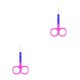 thumbnail image 3 of Soidarity Tijeras para cejas, accesorio de recorte Simple de acero inoxidable, recortadora de cuidado Personal, pequeña herramienta de belleza Azul rosado 2Conjunto, 3 of 6