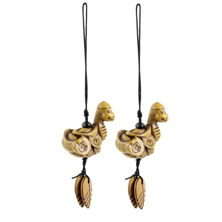 Wood Snake - Unique Bargains 2 x Wood Snake Pendant Handbag Purse MP4 Phone Hanging Ornament