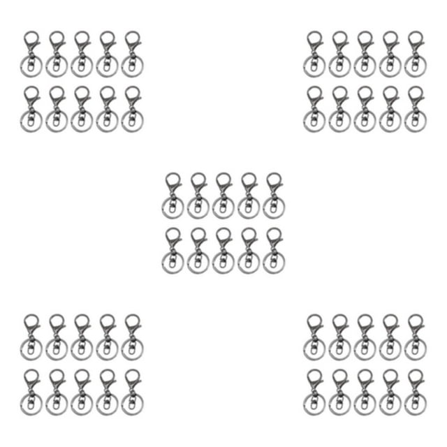 kurtrusly 10pcs/set Sturdy And Durable Keychains Lobster Clasps Swivel Hooks And Variety Gun black 5Set
