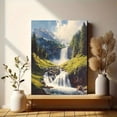 thumbnail image 6 of Mountain Waterfall Canvas Print/Wall Art， Suitable for Living Room， Bedroom， Office， Bathroom， and Hotel Decoration, 6 of 8