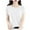 White, variant on ZQUUVOU Women's Cotton T-Shirt Knit Solid Color Cap Sleeve Crew-Neck Blouses Black (L)
