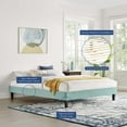 thumbnail image 5 of Modway Reign King Performance Velvet Platform Bed Frame in Mint, 5 of 5