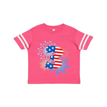

Inktastic Third Birthday- Fourth of July Fireworks Gift Toddler Boy or Toddler Girl T-Shirt