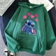 thumbnail image 4 of Sudaderas con capucha de Disney Stitch para mujer, sudadera Harajuku de los 90, ropa de calle de Manga, Unisex, 4 of 5