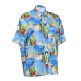 thumbnail image 3 of Franhais Women Button Up Shirt Tropical Tree Print Summer Loose Casual Short Sleeve Lapel Tops, 3 of 5