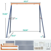 ZenSports Kids Outdoor A-Frame Swing Stand Set, Large Frame Heavy Duty Steel All-Weather, Backyard Fun
