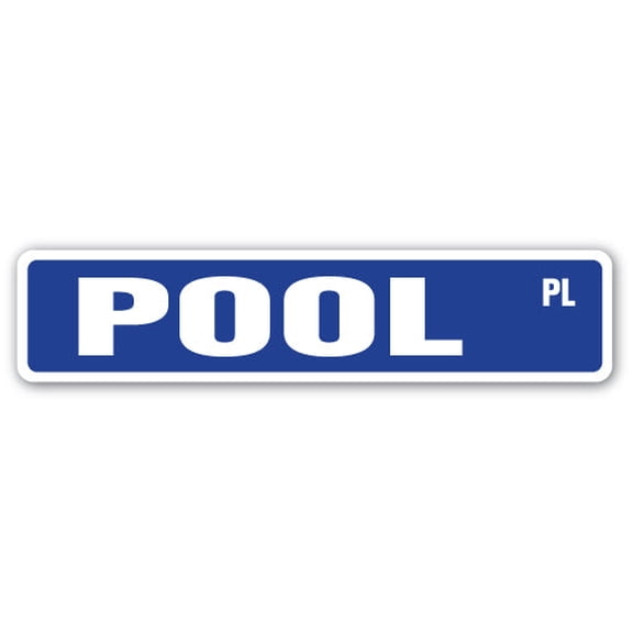 POOL Street Sign swimming table play pocket office | Indoor/Outdoor |  24" Wide