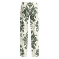 thumbnail image 4 of Pajama Pants Women Trendy Floral Print Lounge Pajama Bottoms Comfy Stretch Sleep Pants Drawstring Wide Leg Pj Bottoms, 4 of 5