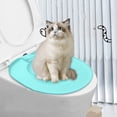 thumbnail image 2 of Feltree Cats Toilet Seat Training Kit Reusable Sitting Toilet Squat Cats Litter Box, 2 of 8
