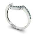 thumbnail image 2 of 0.25 ct Brilliant Round Cut Synthetic Moissanite 18K White Gold Stackable Band SZ 11, 2 of 6