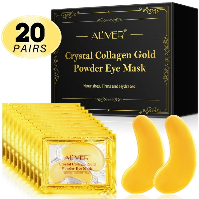 Aliver Under Eye Patches (20 Pairs),Collagen Eye Mask, for Under Eye