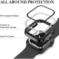 thumbnail image 4 of Apple Watch Case Series 8, Series 7 for 45mm Diamond Glitter Watch Case Built-in Tempered Glass Screen Protector, Guard Bumper Full Coverage Cover for Apple Watch Series 8 and Series 7, Black 45mm, 4 of 7