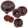 thumbnail image 4 of 6pcs Crystal Ball Stand Round Hollow Sphere Ball Wood Base Crystal Ball Display Rack, 4 of 9