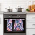 thumbnail image 4 of Yayeee 100% Cotton Hand Towels for Bathroom 16" x 28" Soft Absorbent Kitchen Towel, Colorful Art Flowers, 4 of 7