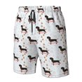 thumbnail image 4 of Salouo Dachshund Dog Pattern Swim Trunks for Men,Men's Hawaiian Bathing Suit Swimsuits Quick Dry Swimming Board Shorts Beach Shorts with Pockets-3X-Large, 4 of 6