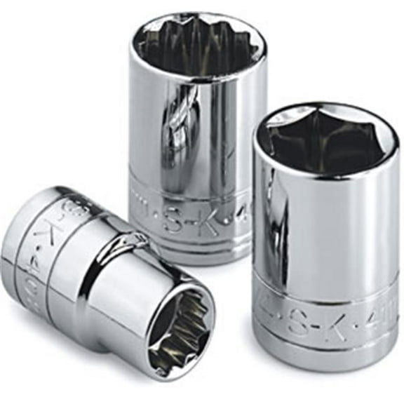 1/2 in Drive, 21mm Metric Socket, 12 Points,  Steel, Chrome, 21 mm