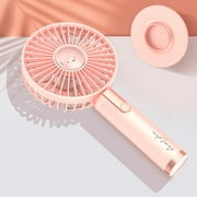 Portable Fan for Travel,Mini Fan Handheld Fan 4500mAh,Small Personal Hand Fan Rechargeable Battery Operated Hand Held Fan,Little Cute Face Facial Fans,Ventilador Portatil for Women Kids Gifts Pink