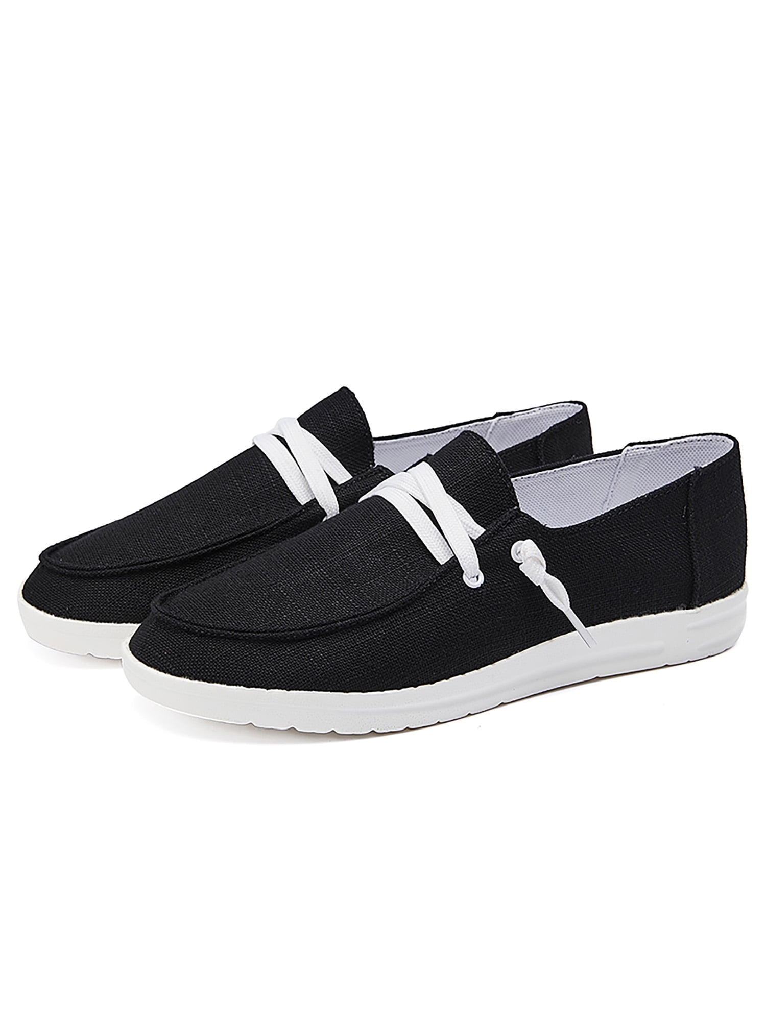 Women's Slip On Loafer Canvas Low Top Sneakers Casual Flat Comfortable ...
